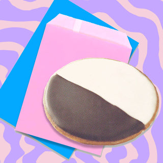 Retro NYC Black & White Cookie Postcard