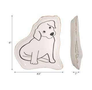 Ceramic Puppy Trinket Tray