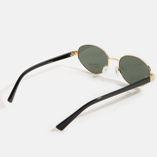 Oval Metallic Frame Sunglasses