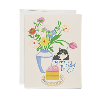 Cats Love Cake Birthday Greeting Card