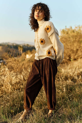Sunflower V Neck Cardigan