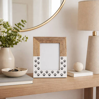 Paw Print Wood Photo Frame