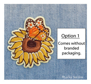 Sunflower & Monarch Butterfly Iron-On Patch
