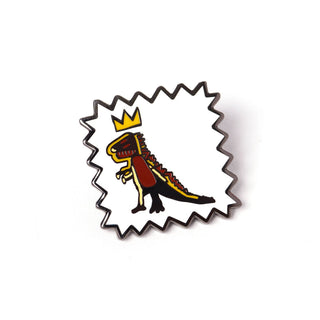Jean-Michel Basquiat Crowned T-Rex Enamel Pin