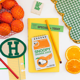 Snoopy Orange Juice Mini Notebook