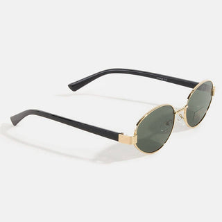 Oval Metallic Frame Sunglasses