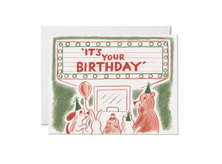 Birthday Marquee Birthday Greeting Card