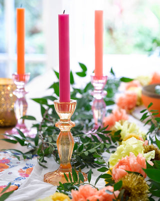 Warm Glass Candle Holders Set