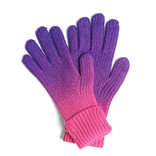 Gradient Cable Knitted Cuff Gloves