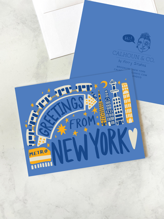 Greetings From New York Greeting Card