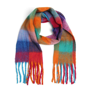 Plaid Oblong Scarf Shawl