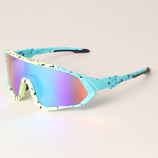 Multicolor Frame Tinted Lenses Sport Sunglasses