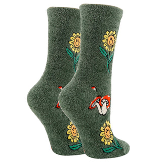 Mushroom Fields | Women's Fuzzy Pattern Warm Socks