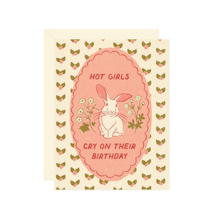 Hot Girls Cry on Their Birthday Greeting Card
