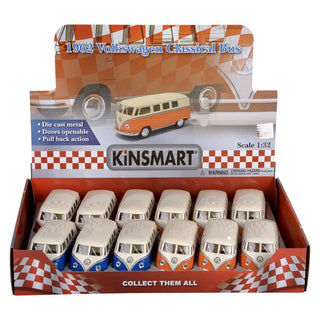 1962 VW Classic Bus 5" Diecast Pull Back