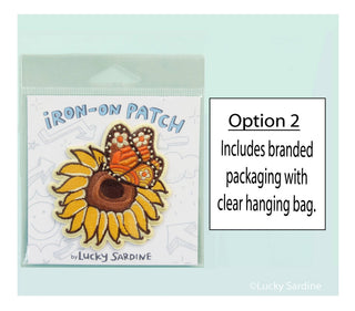 Sunflower & Monarch Butterfly Iron-On Patch