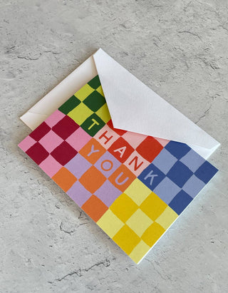 Checkered Thank You Note Cards Boxed Set