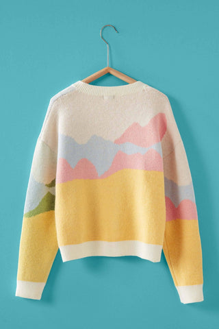 Wild Horses Jacquard Knit Cardigan