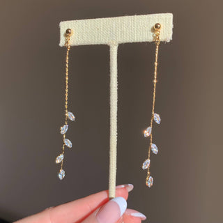 Dainty Hanging Vine Gold Earrings