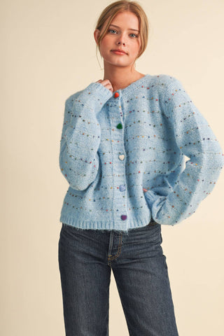 Speckled Knit Sweater Cardigan