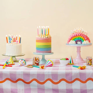 Tall Rainbow Birthday Candles - 16 Pack