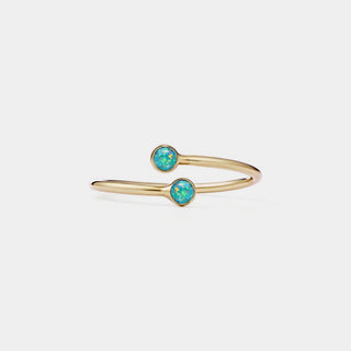 Dainty Opal Stacking Bypass Thin Ring