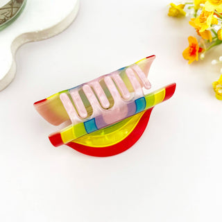 Rainbow Hair Claw Clip