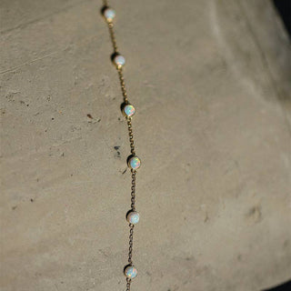 Opal Charm Stacking Bracelet