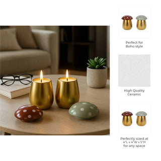 Fig & Apricot Soy Wax Mushroom Scented Candle