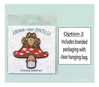 Toad & Mushroom Embroidered Iron-On Patch