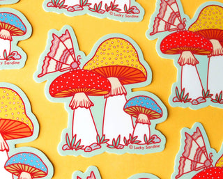 Mushroom Moth Sticker