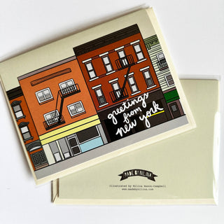 New York City Street Scene Greeting Card