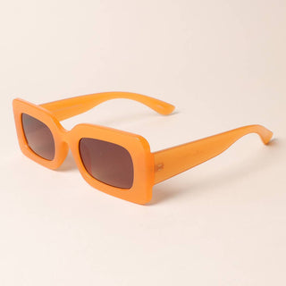 Women's Bold Rectangular Pastel Sunglasses