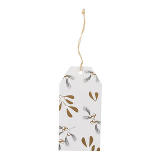 Mistletoe White Christmas Gift Tags