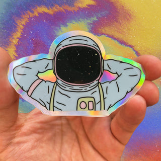 Astronaut Holographic Sticker