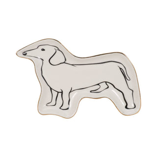Ceramic Wiener Dog Trinket Tray