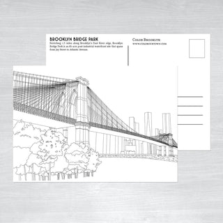 Assorted Brooklyn Coloring Postcards