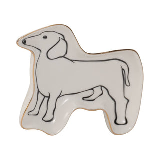 Ceramic Wiener Dog Trinket Tray