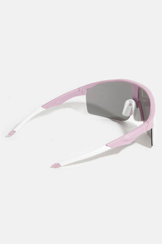 Oversized Curved Shield Sunglasses
