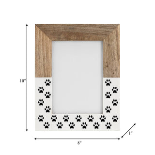 Paw Print Wood Photo Frame