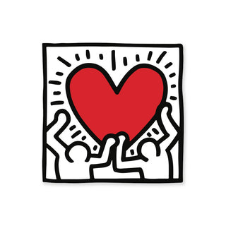 Keith Haring Holding Heart Patch