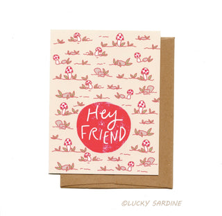 Mushroom, Toadstool Friendship Greeting Card