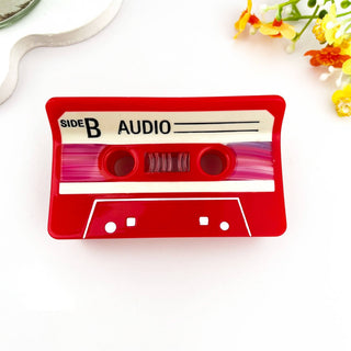 Retro Red Cassette Claw Clip