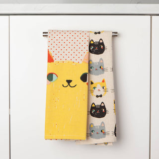 Meow Meow Cats Kitchen Towels