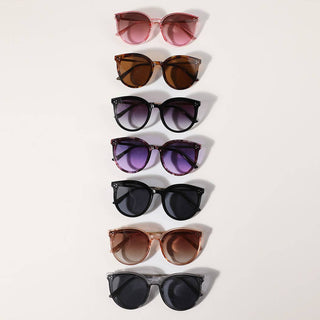 Round Shape Frame Thin Legs Fashion Sunglasses