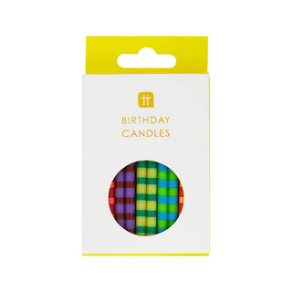 Striped Multicolor Birthday Candles
