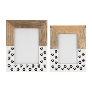 Paw Print Wood Photo Frame