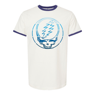 Grateful Dead Blue Stripes Stealie Ringer T
