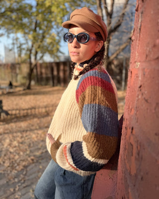 Chunky Rib-Knit Faux Fur Lined Cardigan