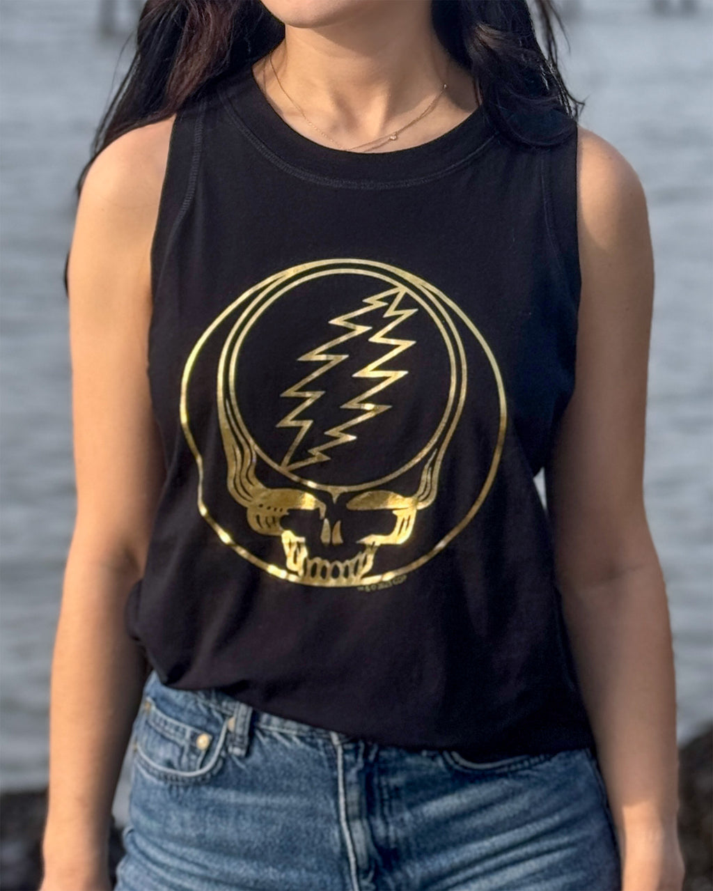Grateful Dead Gold Foil Stealie Women's Tank – Little Hippie